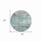 Homeroots 8' Blue And Teal Blue Round Abstract Washable Indoor Outdoor Area Rug 610440 - alternate 3
