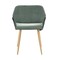 Homeroots Green Upholstered Velvet Open Back Dining Chair 521960 - alternate 2