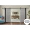 Sartodoors Sturdy Double Barn Door, Planum 0040 Grey Oak with Black Glass, 13FT Rail Hangers Heavy Set, Solid PLANUM0040DB-SS-36 - alternate 1