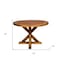 Homeroots 42" Brown Rounded Solid Wood Trestle Base Dining Table 518604 - alternate 2