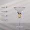 Dinewares 2 Piece Premium Clear Stem Crystal Martini Glasses with Gold Rim and Diamond-like QI004760.GD.2 - alternate 2