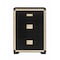 Homeroots 48" Black And Gold Faux Crystal Bling Wood Six Drawer Dresser 564687 - alternate 2