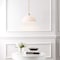 Jonathan Y Solene 11.75" 1-Light Modern Contemporary Adjustable Metal/Glass Dome LED Pendant, Almond/White JYL9565B - alternate 3