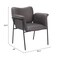 Homeroots 31" Brown And Black Faux Leather And Faux Leather Arm Chair 564975 - alternate 3