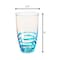 Homeroots Set of Four Clear and Blue Swirl Acrylic Highball Glasses 521171 - alternate 3
