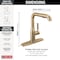 Delta Almari Single Handle Pull-Out Kitchen Faucet 16943-CZ-DST - alternate 3