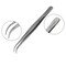 A2Z Scilab Culinary Tweezers, Narrow Precision Serrated Jaws, 5 Inch Curved, Stainless Steel Tongs A2Z-ZR1041 - alternate 1