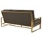 Leisuremod Jefferson Contemporary Velvet Sofa with Gold Frame, Dark Grey JAG77DGR - alternate 3