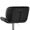 Elama 2 Piece Adjustable Faux Leather Tufted Bar Stool in Black with Chrome Base ELM-791-BLK - alternate 3