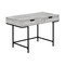 Homeroots 47" Gray and Black Wood and Metal H-Shape Computer Desk With Two Drawers 489882 - alternate 4