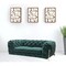 Homeroots 74in Dark Green Tufted Velvet And Gold Chesterfield Love Seat 489283 - alternate 2