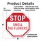 Signmission Stop Smell the Flowers, 6 Inch X 6 Inch, Plastic Sign OC-P-6-65 - alternate 3