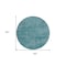 Homeroots 8' Teal Blue Round Washable Indoor Outdoor Area Rug 598862 - alternate 3