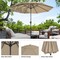 Pure Garden 10 Ft Offset Umbrella with Base, Blue 50-LG1040 - alternate 2