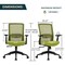 Leisuremod Ingram Office Task Chair with Adjustable Armrests and Swivel and Tilt, Green/Green IO20G-C - alternate 3