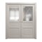 Sartodoors Sliding French Double Pocket Doors 64 x 80 inches, Ego 5011 Painted White Oak, Kit Rail Hardware ,  EGO5011DP-PWO-64 - alternate 1