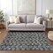 Homeroots 9' X 12' Black Gray And Ivory Geometric Washable Indoor Outdoor Area Rug 583328 - alternate 4