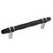 Amerock London 5-1/16 in 128 mm Center-to-Center Black Bronze/Polished Chrome Cabinet Pull BP36649BBR26 - alternate 1