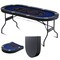 Vevor 8 Player Oval Foldable Poker Table Casino Blackjack Texa Holdem Table 72" SUS-7232 - alternate 1