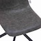 Leisuremod Markley Modern Leather Swival Dining Chair With Metal Legs in Grey MSCBL-18-GR - alternate 5