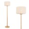 Jonathan Y Maryna 59.5 in. Minimalist Modern Teahouse Wood w/Ribbed Cocoon Pumpkin Shade LED Floor Lamp, Beige/L JYL4200A - alternate 1