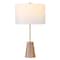 Homeroots 26" Gold and Brown Metal Table Lamp With White Drum Shade 524494 - alternate 5