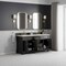 James Martin Vanities Brookfield 72 in. Double Vanity, Black Onyx w/ 3 CM Victorian Silver Silestone Top 547-V72-BKO-3VSL - alternate 4
