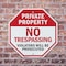 Signmission Private Property No Trespassing Vio, 10 inch X 10 inch, Aluminum Metal Signs, 2PK OC-A-2PACK-10-167 - alternate 4