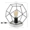 Jonathan Y James 10" MidCentury Glam Metal/Marble Geometric LED Table Lamp, Black/White JYL1047C - alternate 3