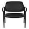 Office Star Products Big and Tall Guest Chair in Dillon Black Fabric with soft PU Arms, Sturdy Black Metal Chair 55051B-R107 - alternate 2
