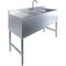 Amgood Underbar Sink, 2 bowl, Stainless Steel, 19 in W x 48 in L x 33 in H SINK BAR S2C-101410-LR-F-Z - alternate 1