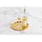 Service Ideas Modern Edge Round Serving Tray, 12in diamater, Vintage Gold TRME12RIVG - alternate 3