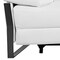 Homeroots 129" White Top Grain Leather Reclining Metal USB Sofa 720344 - alternate 2