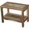 Homeroots 24" Natural Teak Rectangular Shower Bench With Shelf 376699 - alternate 2