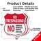 Signmission No Trespassing Shield Sign No Animals Ve, 12 inch X 12 inch, Aluminum Metal Sign, 2PK SHI-A-2PACK-12-413 - alternate 2