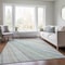 Homeroots 9' X 12' Ivory Blue And Green Striped Washable Indoor Outdoor Area Rug 614993 - alternate 2