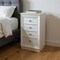 Homeroots 38" White Six Drawer Wood and Mirrored Glass Jewelry Armoire 286101 - alternate 2