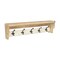 Homeroots 32in Natural Wood Five Hook Wall Mount Coat Rack 488149 - alternate 3