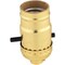Leviton Push-Button Medium Base Polished Gilt Lamp Socket 053-06098-0PG - alternate 1