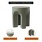Leisuremod Crus Modern 18 in Round Fiberstone Side Table, 260 lb Capacity, Weather-Resistant, Fully Assembled CST17GR - alternate 4
