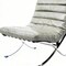 Homeroots 29" Gray and Silver Tufted Leather and Upholstered Folding Lounge Chair 668907 - alternate 2