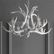 Jonathan Y Eldora 26" 4-Light Rustic Farmhouse Adjustable Resin Antler LED Chandelier, Silver JYL6301C - alternate 4