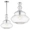 Jonathan Y Bettina 13.37" Glass/Metal LED Pendant, Chrome/Clear JYL6402A - alternate 3