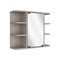 Homeroots 24" Light Gray Wood Floating Single Door Bathroom Vanity And Medicine Cabinet With Mirror 543604 - alternate 2