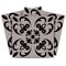 Homeroots 5" X 5" Black And White Orchid Peel And Stick Removable Tiles 390779 - alternate 2
