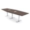 Skutchi Designs 10ft Conference Table With Power Unit | 10 Person Modular Hexagon Meeting Table | Harmony Series HAR-HEX.IR-48X120-T-H3041-ESIL - alternate 1
