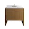 James Martin Vanities Hudson 36" Single Vanity, Honey Oak w/ 3 CM White Zeus Silestone Top 435-V36-HNO-3WZ - alternate 3