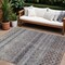 Homeroots 8' X 10' Brown Black And Brick Red Striped Washable Indoor Outdoor Area Rug 605690 - alternate 1