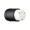 Pass & Seymour Locking Connector, Black & White, 2-Pole/3-Wire, 20A, 125-Volt L520CCCV3 - alternate 2