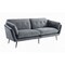 Homeroots 84" Dark Gray Sofa With Black Legs 480915 - alternate 5